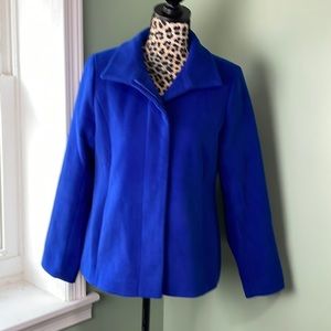Lands’ End electric blue pea coat size 4P